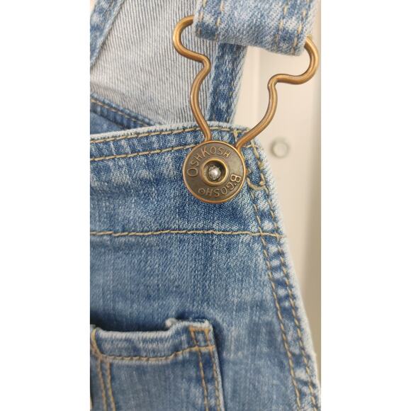 OshKosh Vestbak Girls Overalls Sz 12 12A Denim Jean - Picture 5 of 8